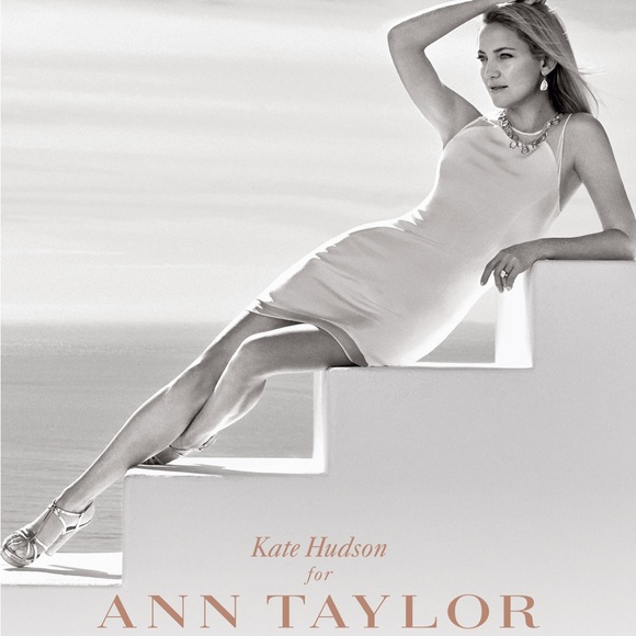 Kate Hudson for Ann Taylor Halter Off White Sheath Dress NWT Size 10 - Picture 1 of 7